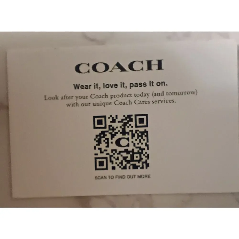 COACH Chalk Tan Monogram Print Corner Zip Wristlet - NWT